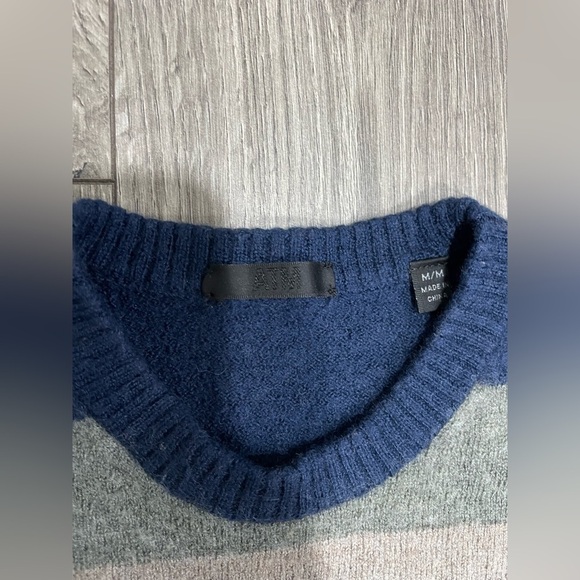 Kids ATM STRIPED CREW NECK SWEATER Sz M - Picture 4 of 6